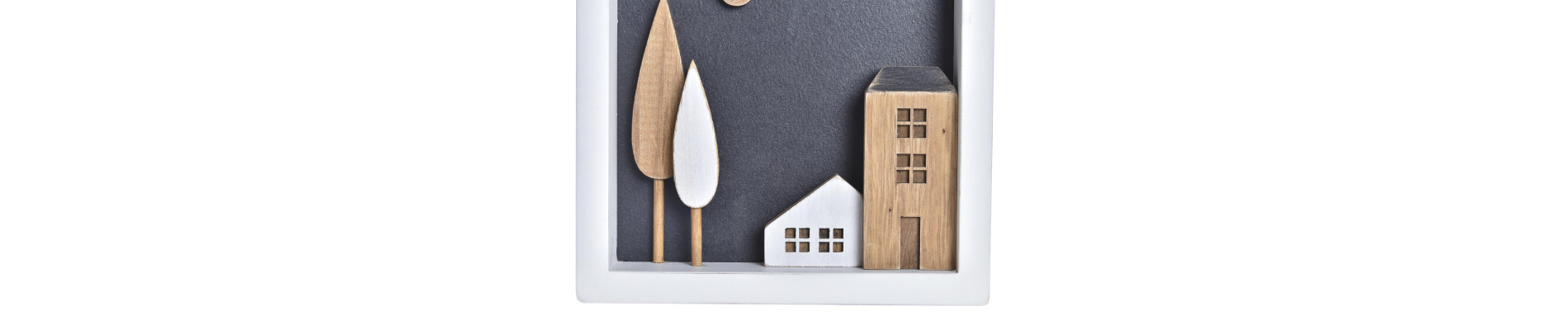 DECORACION MADERA 15X3,5X15 CASAS BLANCO