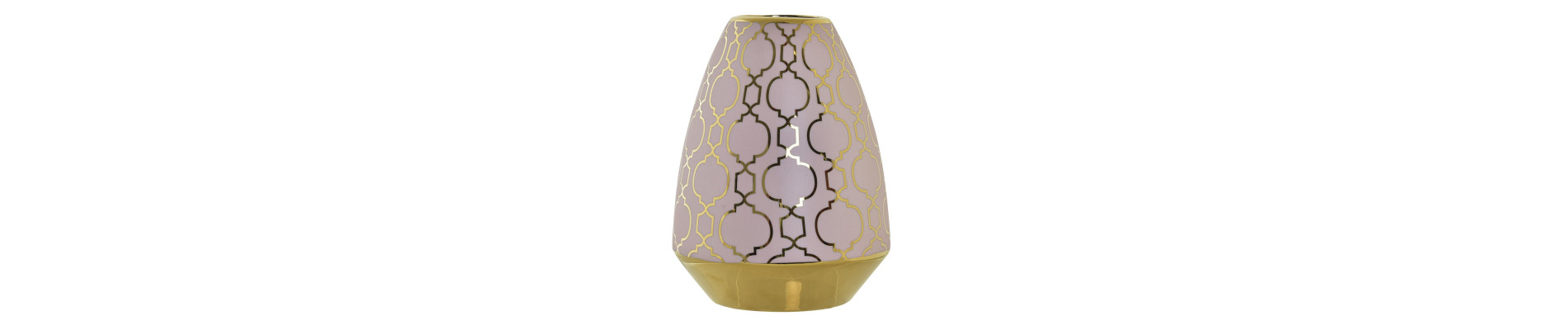 JARRON PORCELANA 18X18X24 CROMADO ROSA