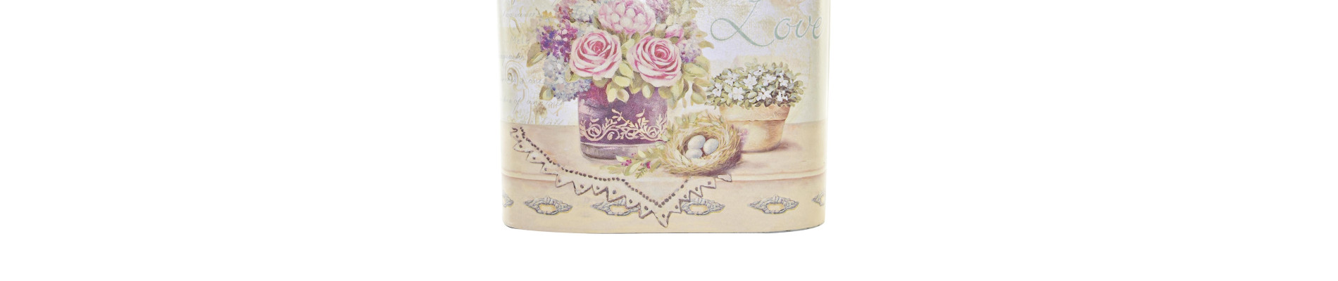 MACETERO SET 2 METAL 29X13X38,5 LOVE ROSA