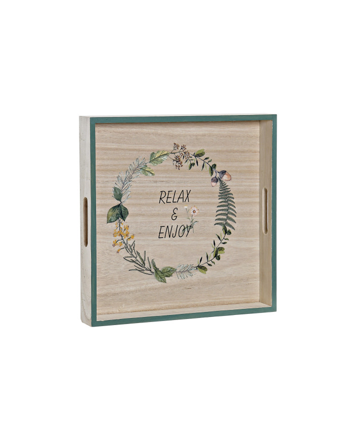BANDEJA DECORACION MADERA 32X32X4,5 NATURAL