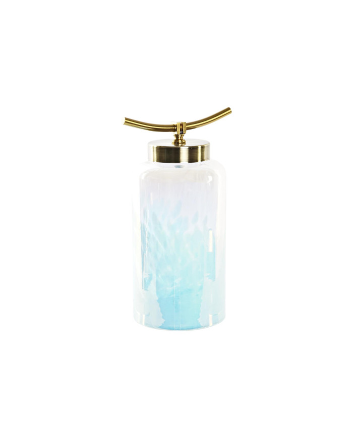 JARRON CRISTAL METAL 19X15X33 14,5 AZUL