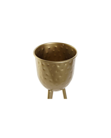 MACETERO METAL 20X18,5X44 DORADO