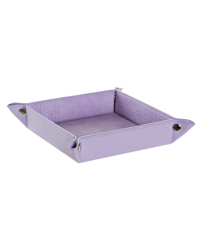 BANDEJA VACIABOLSILLOS PU 20X20X4 LILA