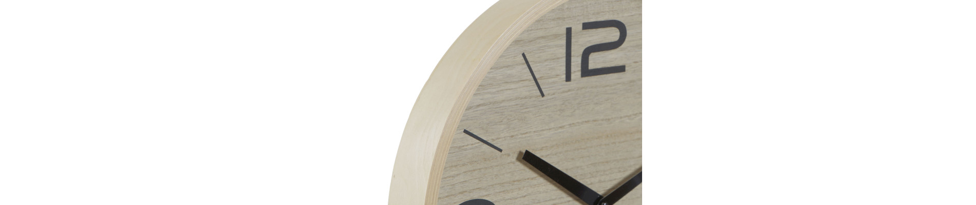 RELOJ PARED MDF PLASTICO 38X38X5 NATURAL