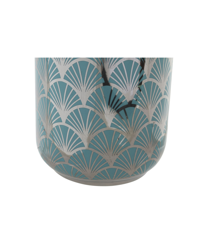 JARRON PORCELANA 15X15X41,5 CROMADO TURQUESA