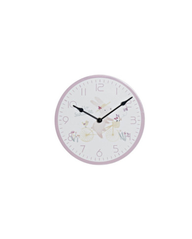 RELOJ MDF PVC 24X3,5X24 CONEJO ROSA