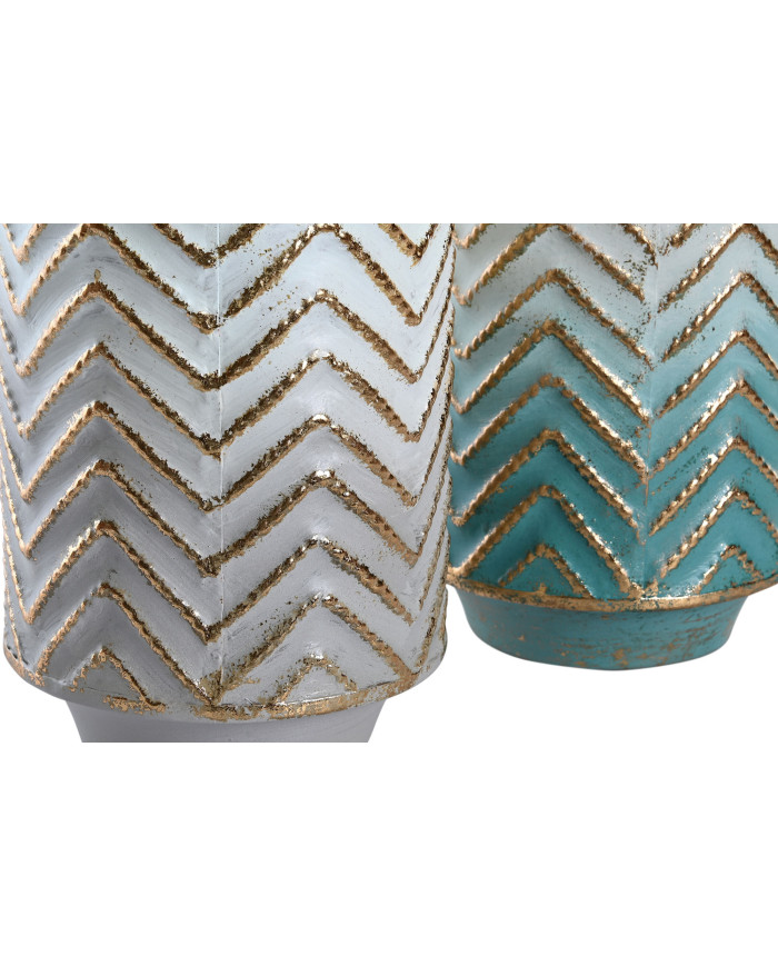JARRON METAL 16X16X41 DORADO 2 SURT.