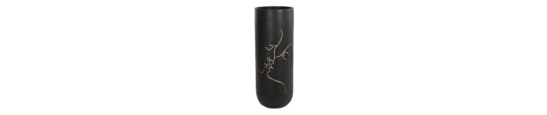 JARRON RESINA 34X34X73,5 MUJER MATE NEGRO