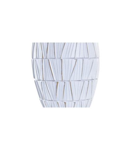 JARRON RESINA 19X19X60 BLANCO