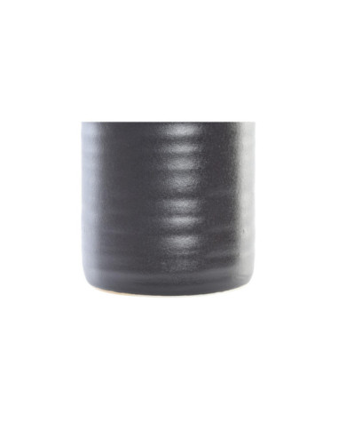 JARRON PORCELANA 13X13X32 MATE NEGRO