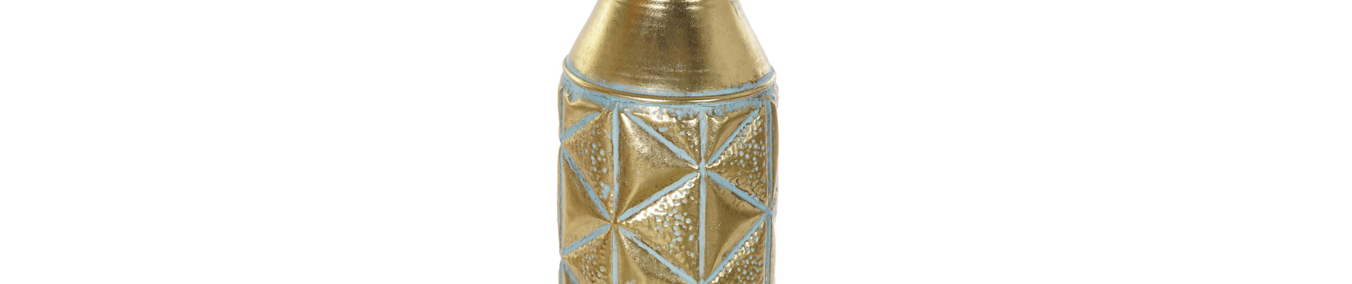 JARRON METAL HIERRO 14X14X87 ENVEJECIDO DORADO