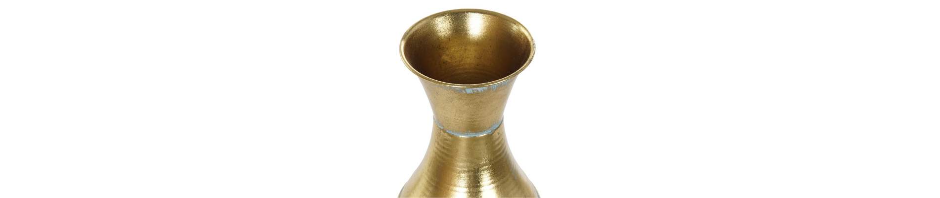 JARRON METAL HIERRO 14X14X87 ENVEJECIDO DORADO
