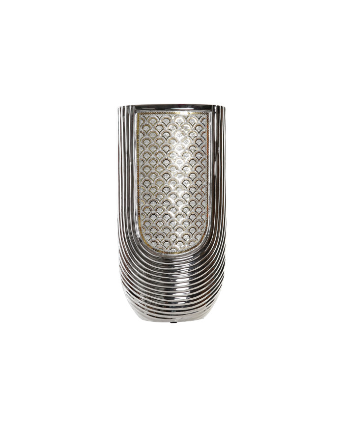 JARRON GRES 24X13X47 PLATEADO