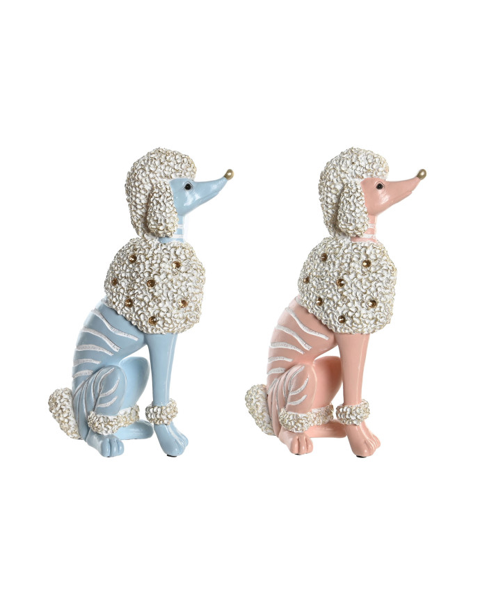 FIGURA RESINA 18X10X30,5 PERRO CANICHE 2 SURT.