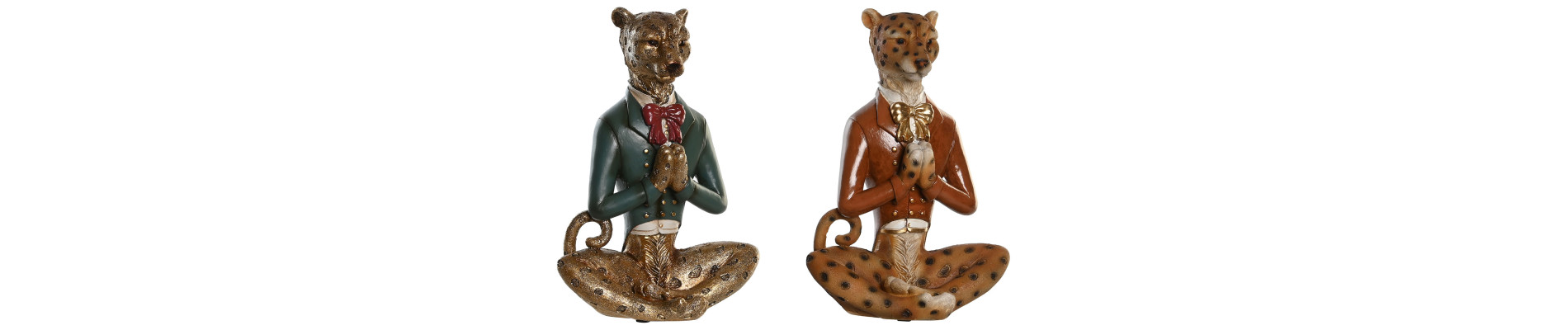FIGURA RESINA 17,5X13,5X26 LEOPARDO 2 SURT.