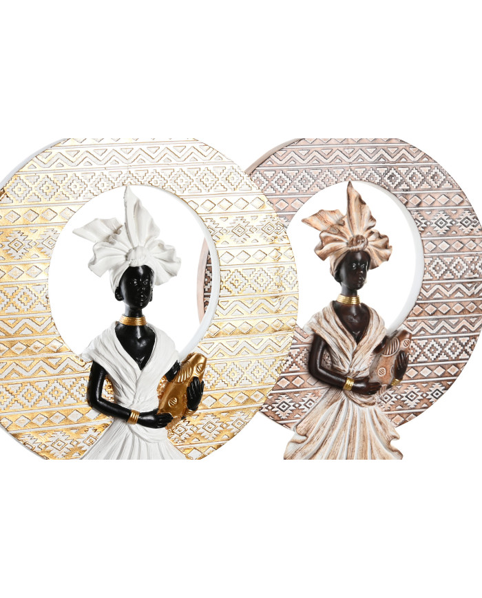 FIGURA RESINA 21X7,5X38,5 AFRICANA 2 SURT.