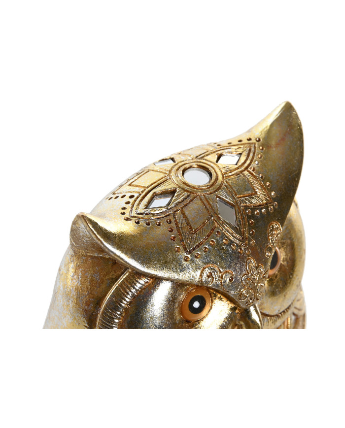FIGURA RESINA 14X9,5X19,5 BUHO DORADO