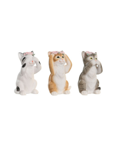 FIGURA RESINA 5,5X6X9,5 GATO 3 SURT.