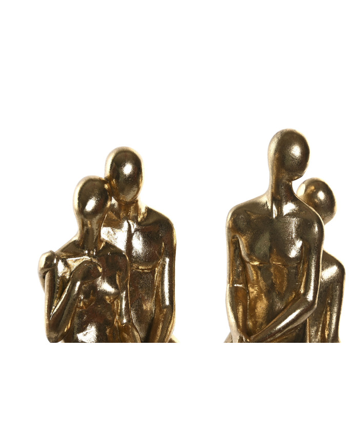 SUJETALIBROS SET 2 RESINA 9X8X26 PAREJA DORADO