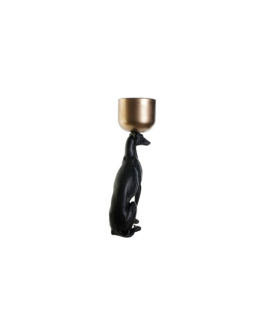 FIGURA RESINA 34X23,5X70,5 PERRO GALGO NEGRO
