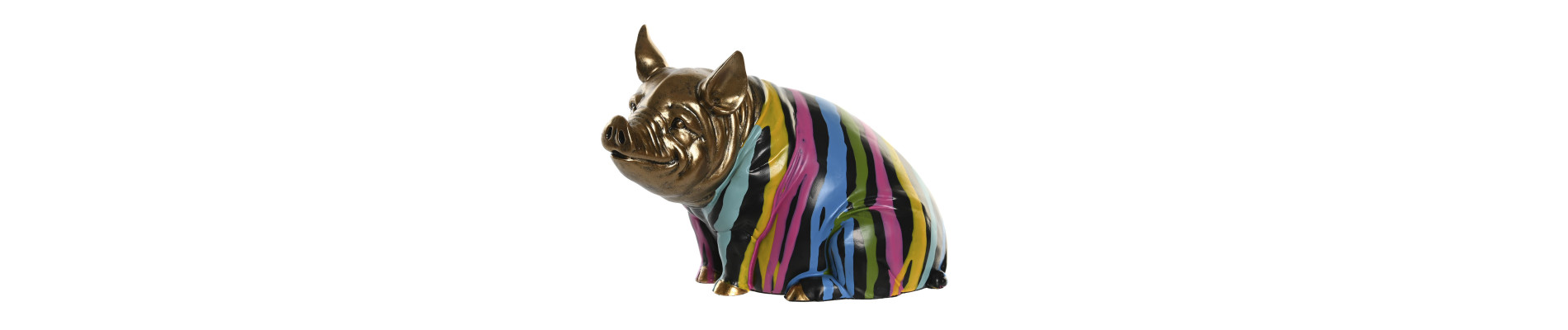 FIGURA RESINA 18,5X10,5X14 CERDITO MULTICOLOR