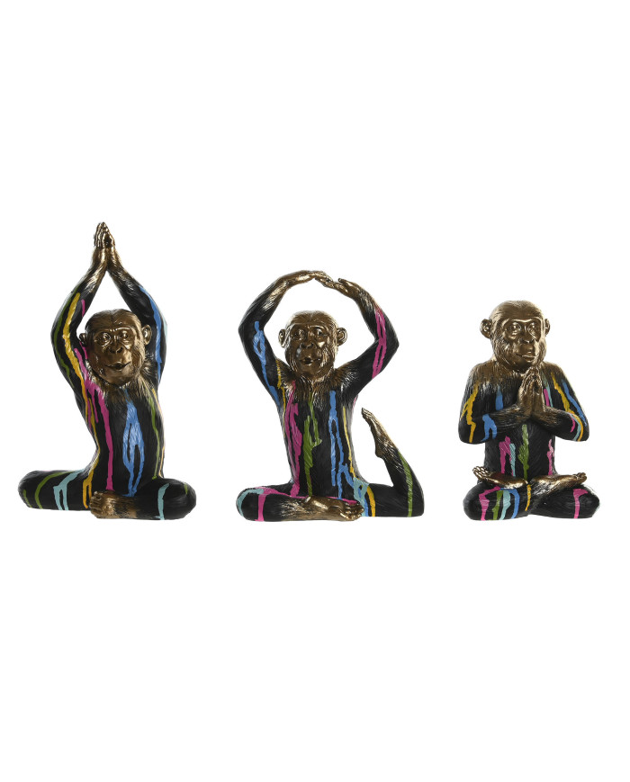 FIGURA RESINA 19X12X24,5 MONO YOGA 3 SURT.