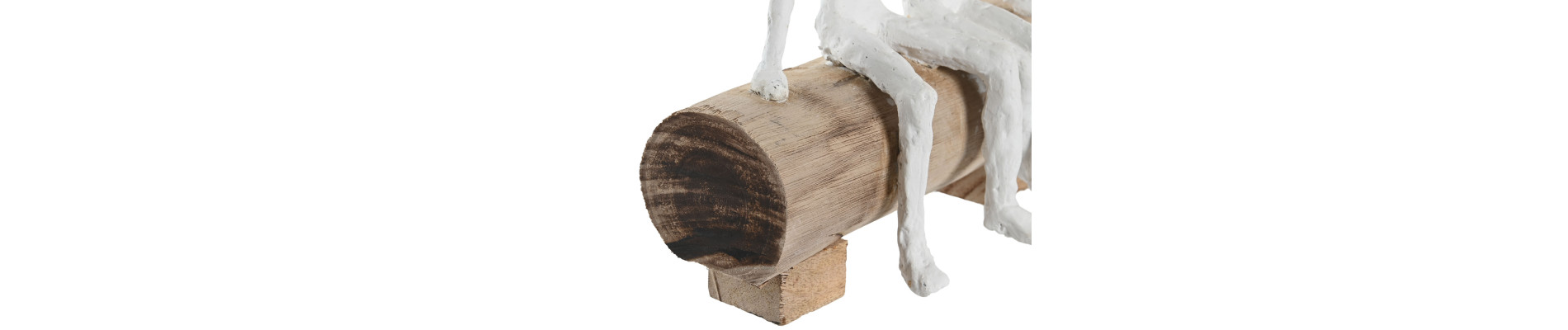 FIGURA MANGO RESINA 20X10X20 PAREJA NATURAL BLANCO