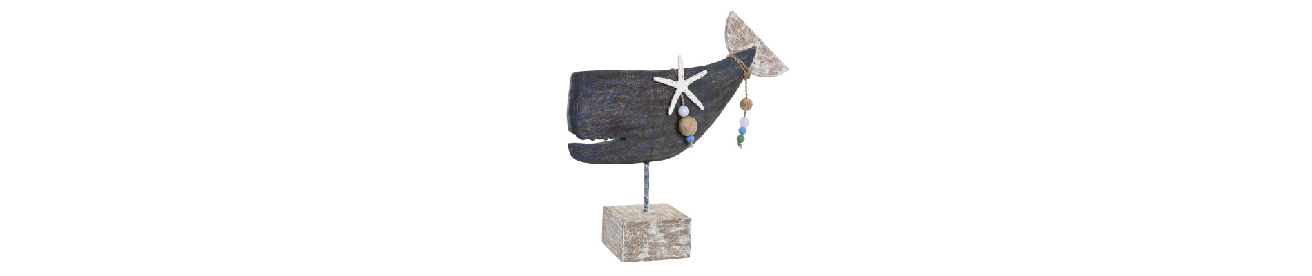FIGURA MANGO RESINA 57X10X28 BALLENA DESGASTADO