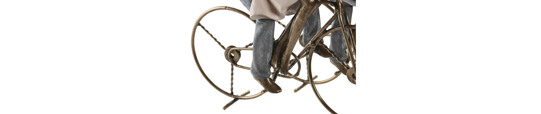 FIGURA RESINA 24,5X10X25,5 PAREJA BICICLE 2 SURT.