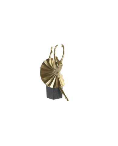 FIGURA RESINA 20X16X33,5 BAILARINA DORADO