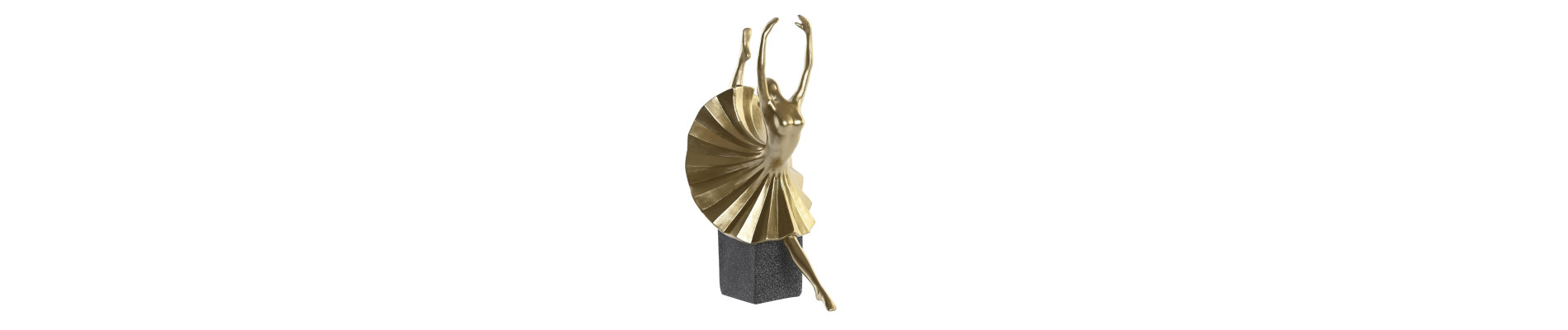 FIGURA RESINA 20X16X33,5 BAILARINA DORADO