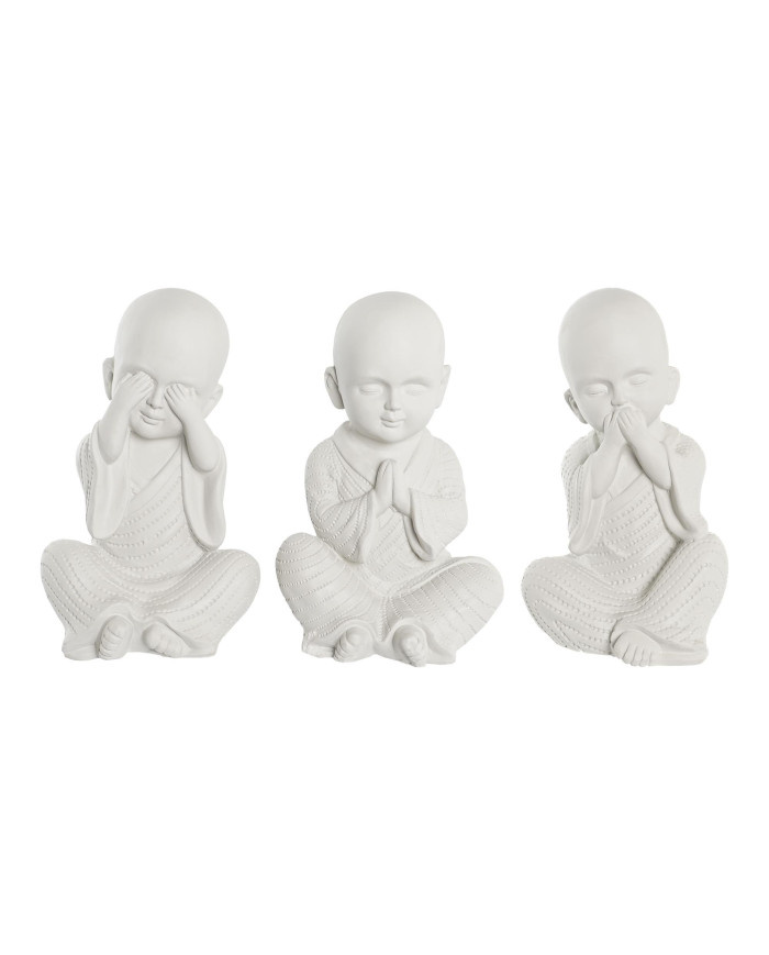 FIGURA MAGNESIA 24X22X39 MONJE ENVEJECIDO 3 SURT.