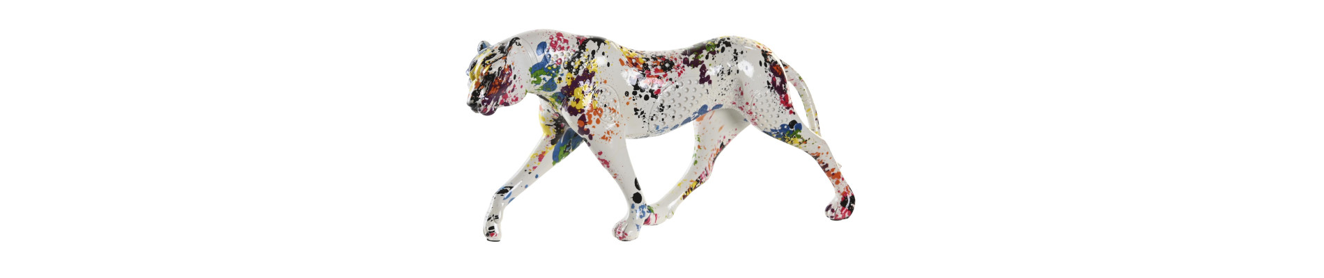 FIGURA RESINA 32,5X7X16 LEOPARDO MULTICOLOR
