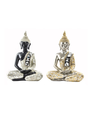 FIGURA RESINA 25X14X34 BUDA BRILLANTE 2 SURT.
