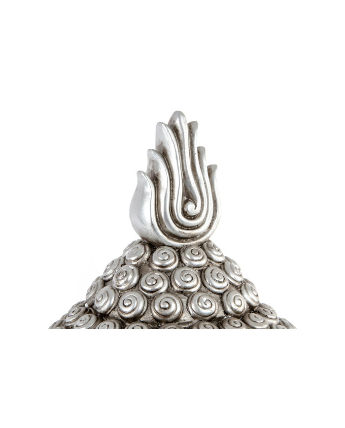 FIGURA RESINA 27X24X49 CABEZA BUDA PLATEADO