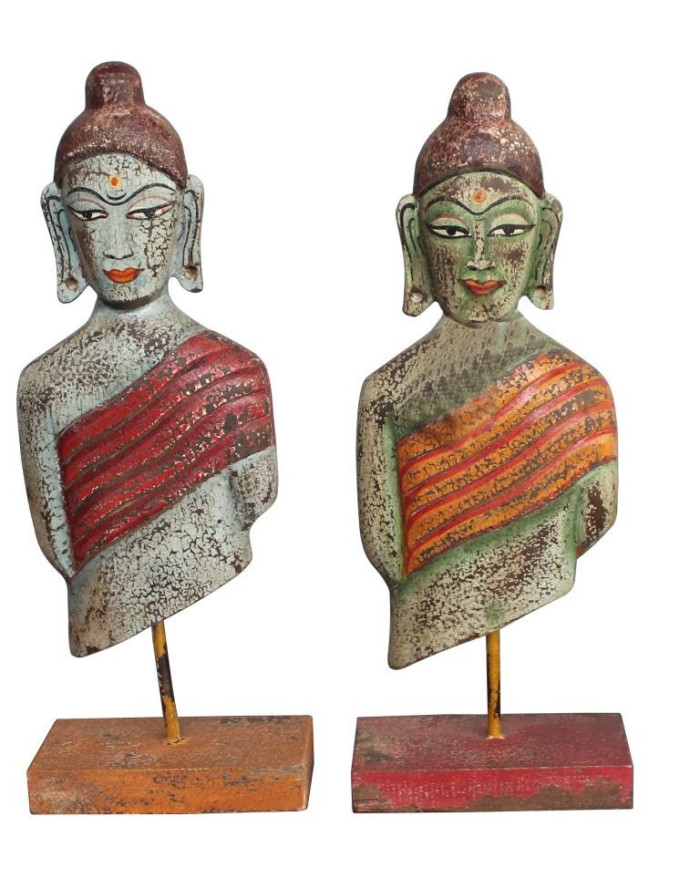 FIGURA MANGO HIERRO 18X9X47 BUDA 2 SURT.