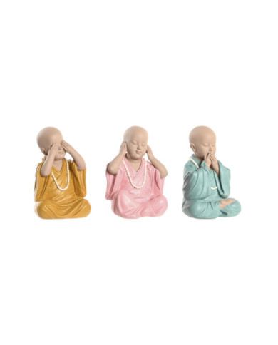 FIGURA RESINA 11X10,5X18 MONJE 3 SURT.