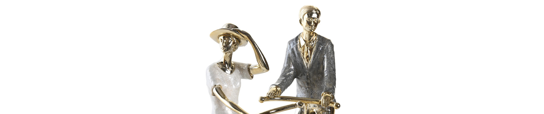 FIGURA RESINA METAL 22,5X11X33,5 BICICLETA 2 SURT.