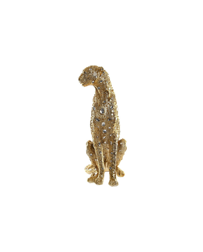 FIGURA RESINA 23,5X15X37 LEOPARDO DORADO