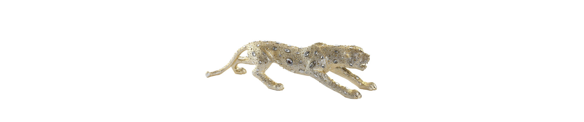 FIGURA RESINA 82,5X23X21 LEOPARDO DORADO