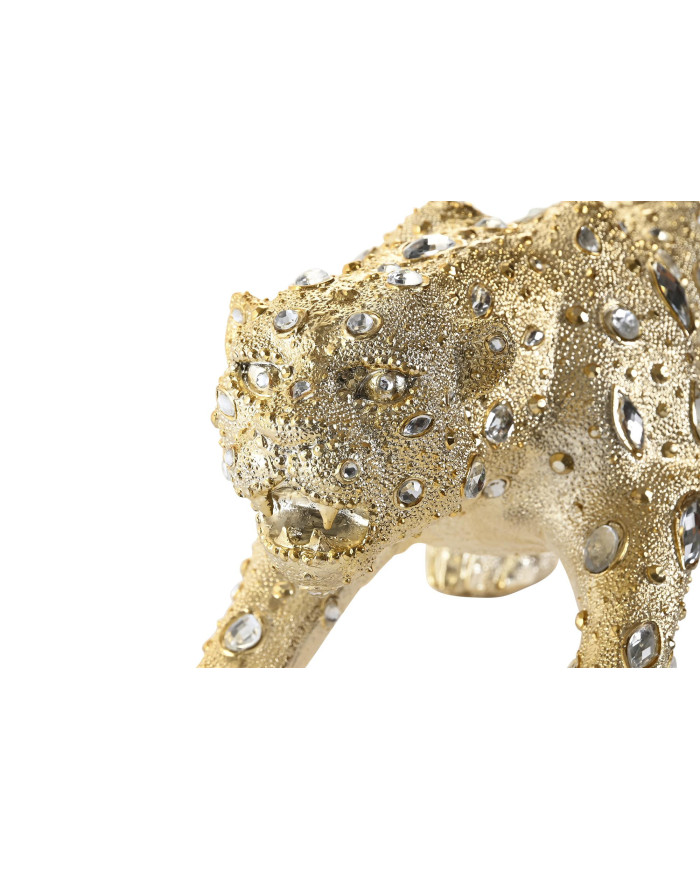 FIGURA RESINA 82,5X23X21 LEOPARDO DORADO