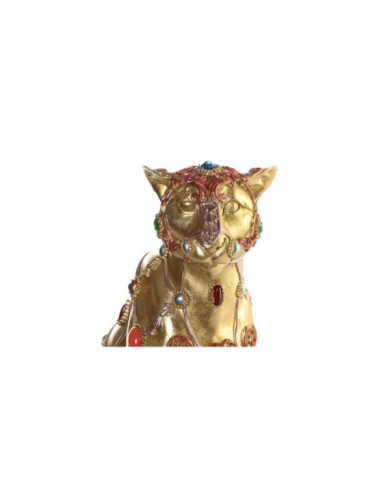 FIGURA RESINA 25,5X17X33 LEOPARDO DORADO