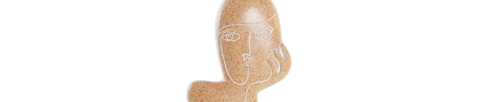 FIGURA RESINA 15,5X6X27 CARA ABSTRACTO 2 SURT.