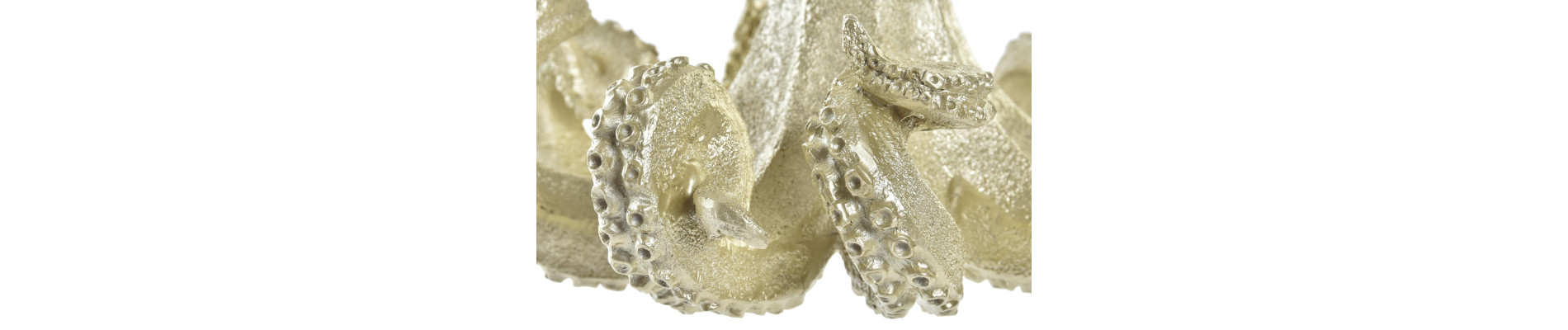 FIGURA RESINA 25,5X24,5X15,5 PULPO DORADO
