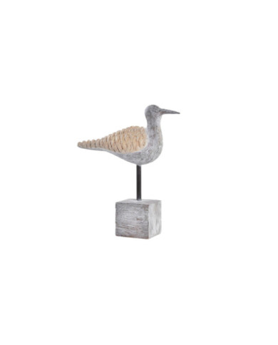 FIGURA RESINA 23X9X26,7 GAVIOTA GRIS