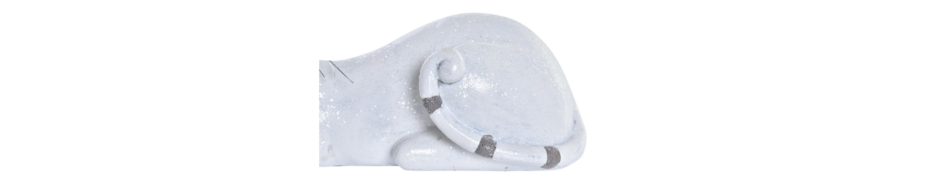 FIGURA RESINA 23X8X14 GATO BRILLANTE BLANCO