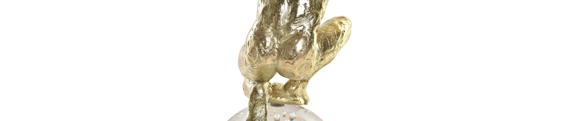 FIGURA RESINA CRISTAL 28X12X38 HOMBRE DORADO