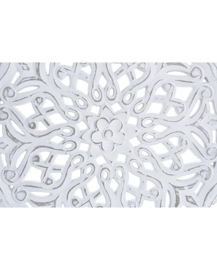DECORACION MDF 40X7X45 MANDALA DECAPE BLANCO