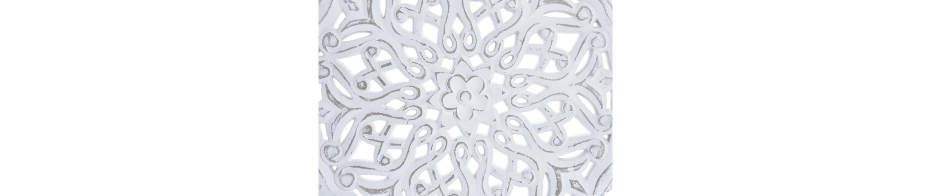 DECORACION MDF 40X7X45 MANDALA DECAPE BLANCO