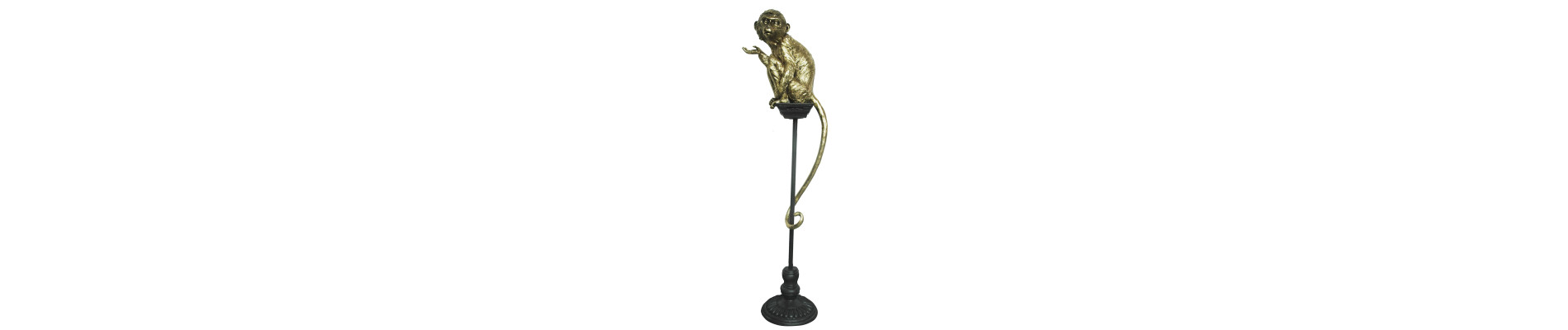 FIGURA RESINA 21X18X79 LORO DORADO